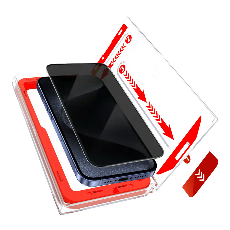 GUSHIELD Ochranné Privacy 3D sklo s aplikátorem pro iPhone 14 Pro(1)